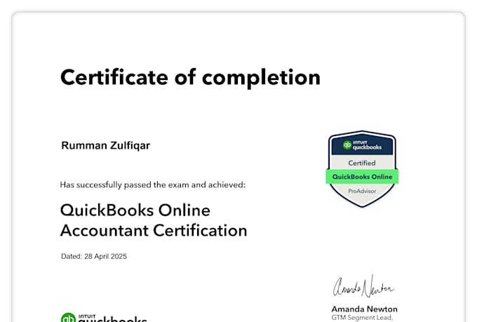 provide quickbooks online bookkeeping services certified proadvisor